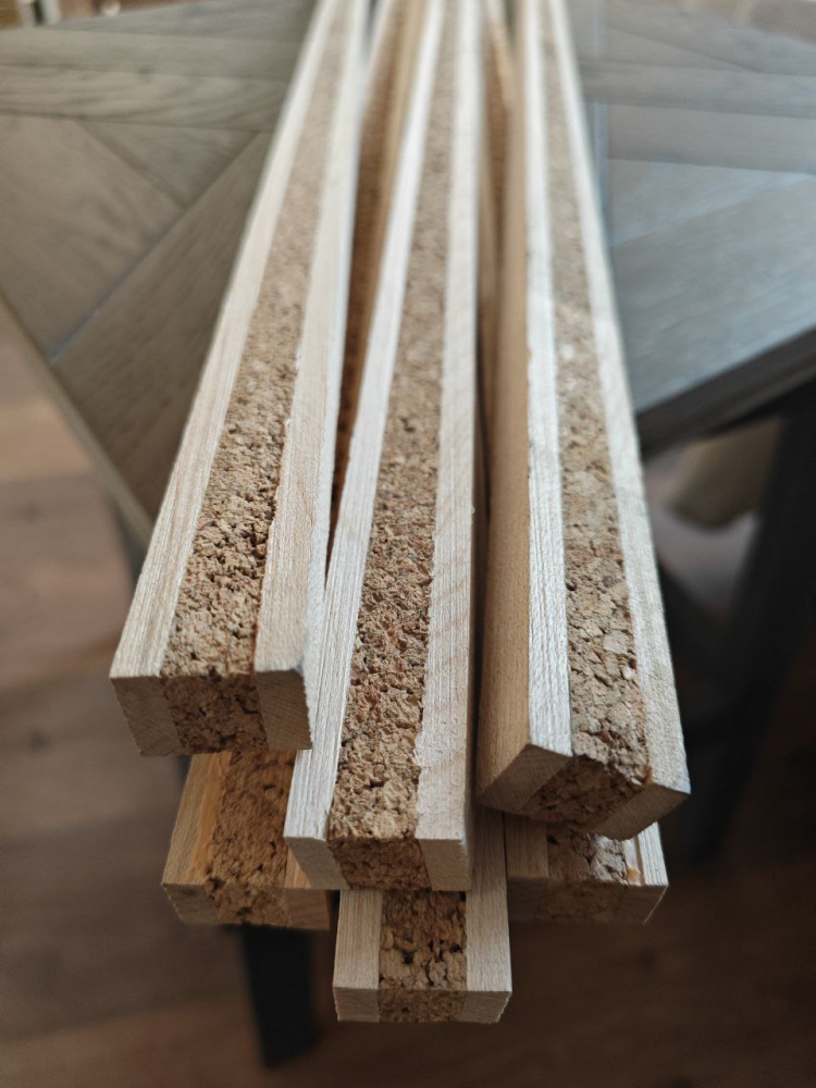 Компенсатор 3- слойный с деревом Клен+пробка+Клен 5х10х5х15х910